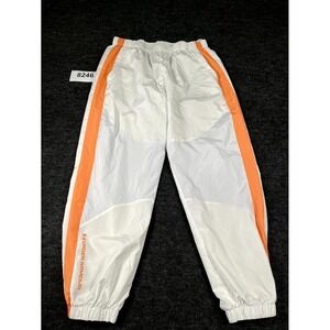 Under Armour Track Pants Mens Large White Lined Tapered Leg Athletic Training